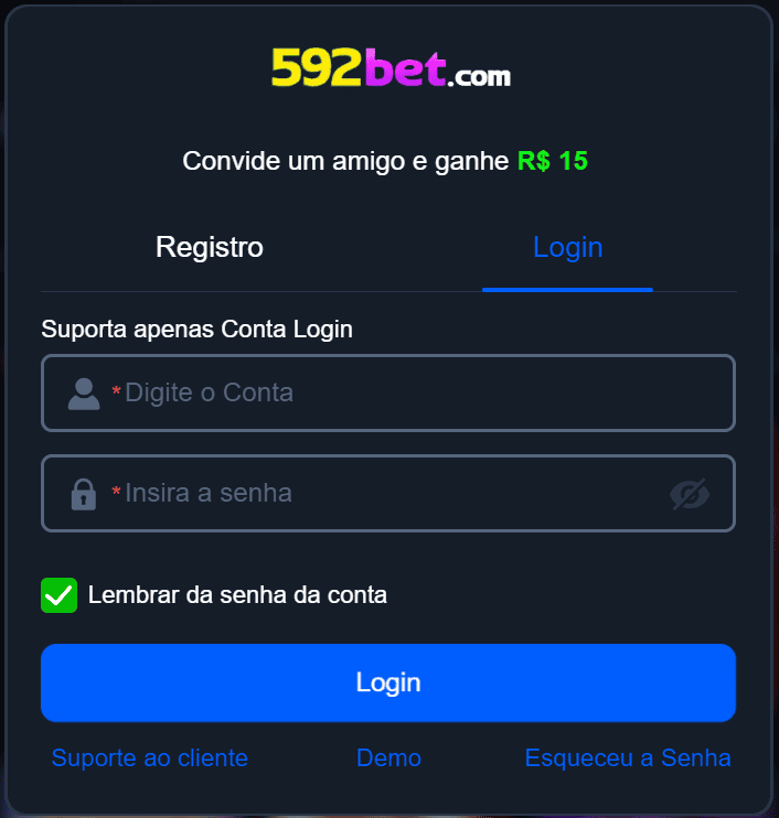 Figura 2 do login da 592BET